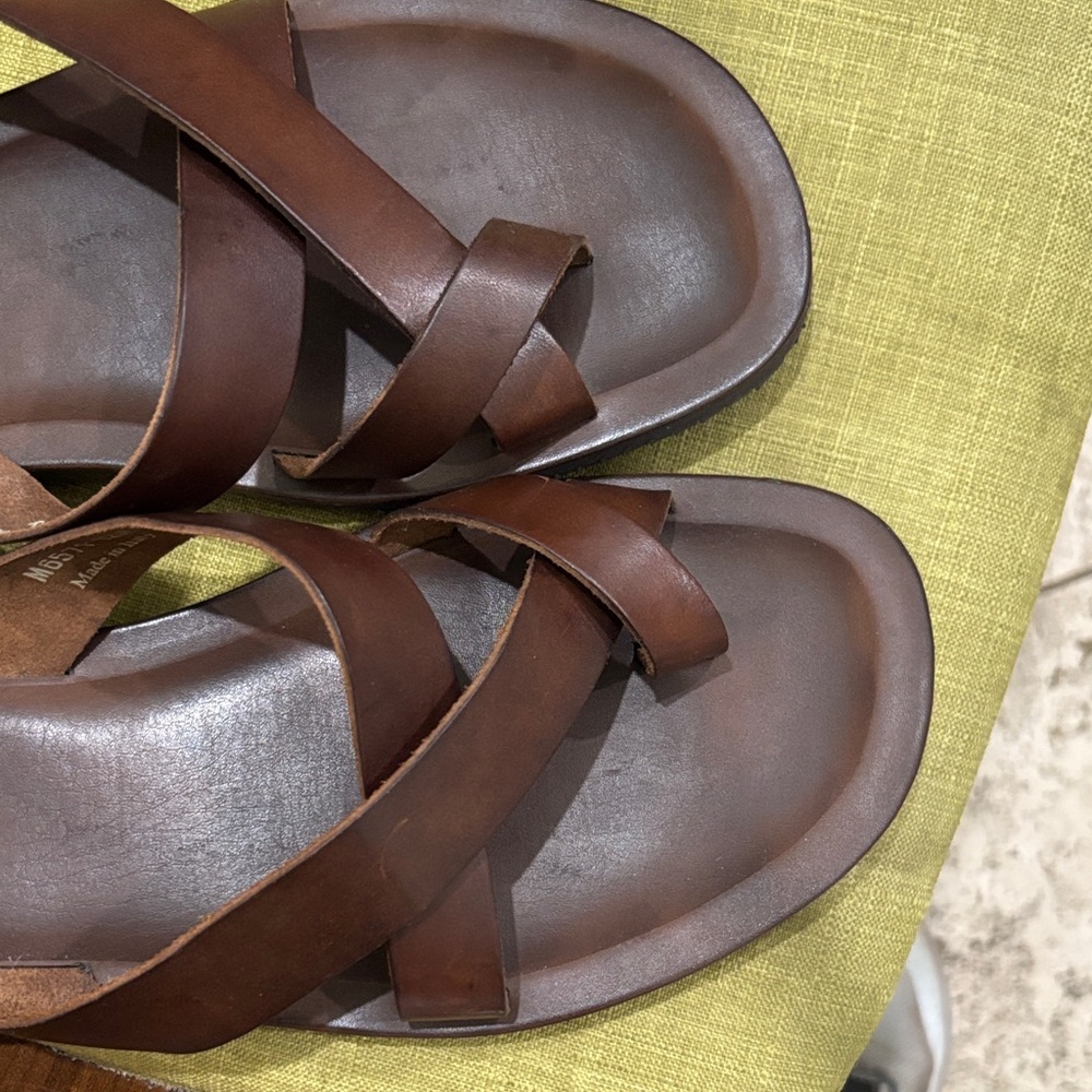 Mercanti Fiorentini Brown Sandals with Toe Loop - Picture 5 of 11